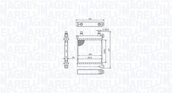 MAGNETI MARELLI 350213214500 | Su Radyatörü 1F40-F45-F45-X1 F48-X2 F39-F60 B38-B48 14 -
